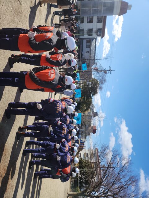 備えあれば、、大森学区の防火訓練に参加させて頂きました。