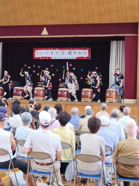 大森、大森北学区の敬老会にお邪魔しました。